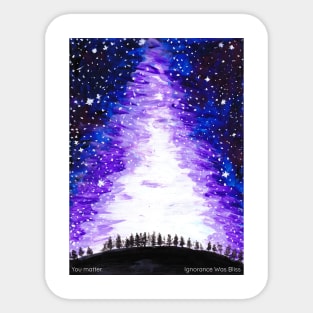 Night Sky / Sandy Hook -- words Sticker